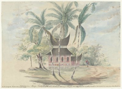 Residence of Radja Batipo, Demolished and Burned as Punishment for Leading the Uprising in the Padang Highlands in 1841 by Anonymous