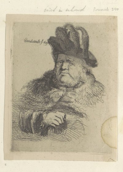 Seated Heavy Man with High Hat by Anonymous