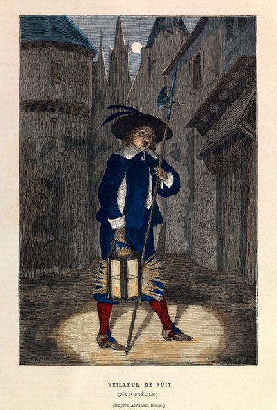 Nightwatchman in Paris in the 16th century by Anonymous Anonymous