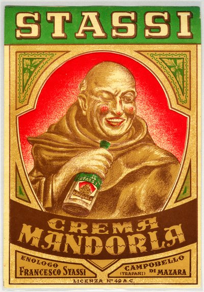 Advertisement for Almond Liquor with a Monk with Red Cheeks by Anonymous Anonymous