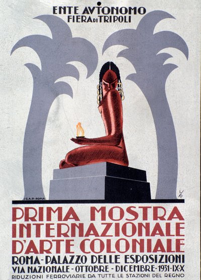 Advertising poster for First exhibition of colonial art by Anonymous Anonymous