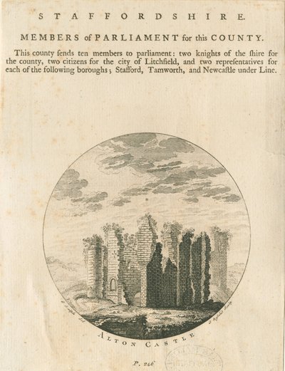 Alton Castle: Engraving, nd [?late 18th cent] by Anonymous Anonymous