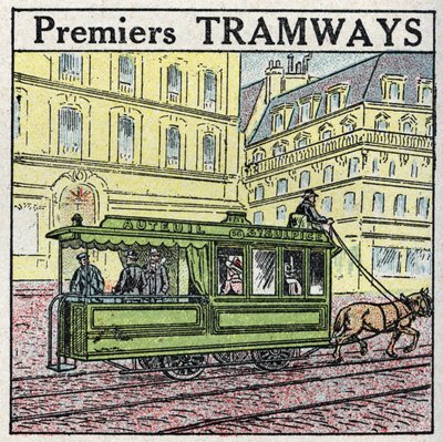 Animal traction: first horse tramways known as 