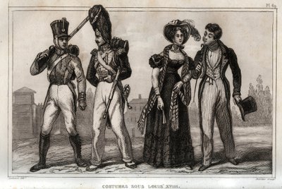 Costumes under Louis XVIII by Anonymous Anonymous