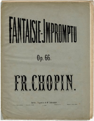 Cover page of the German edition of the Fantaisie-Impromptu, Op. 66 by Anonymous Anonymous