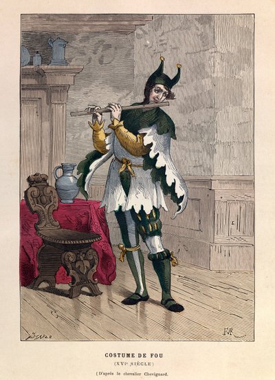 Crazy Costume in the 16th Century - Costume of a Fool 16th Century by Anonymous Anonymous