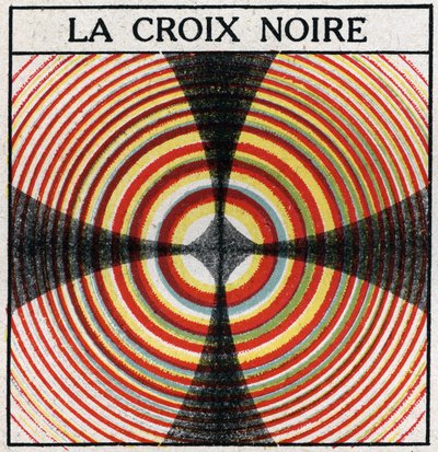 Double refraction: the black cross. Anonymous illustration of 1925. Private collection. by Anonymous Anonymous