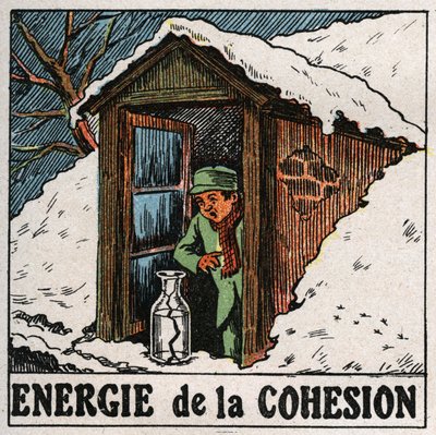 Energy of Cohesion: The Cold Water Breaks the Vase. Anonymous Illustration from 1925. Private Collection. by Anonymous Anonymous
