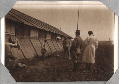 First World War 1914-1918: search for heads at the edges, camp of Couville in Lower Normandy, France. Anonymous photography May 1917. Private collection, Stella. by Anonymous Anonymous