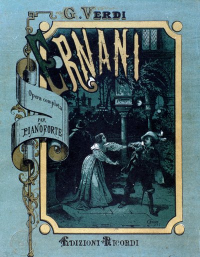 Frontispiece of Musical Score of Ernani by Anonymous Anonymous