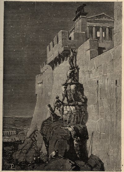 Gauls trying to seize the Capitol (390 BC) by Anonymous Anonymous