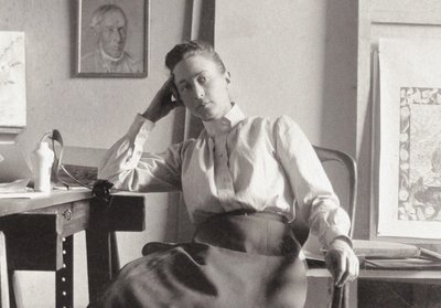 Hilma af Klint in her studio at Hamngatan, Stockholm, c. 1895 by Anonymous Anonymous