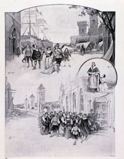 Illustration for the opera La cortigiana by Antonio Scontrino, played in Milan in 1896 by Anonymous Anonymous