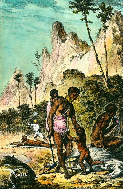 Journey to the Ile de France (present-day Mauritius): The Work of Slaves. Engraving of the 18th century. Private collection by Anonymous Anonymous
