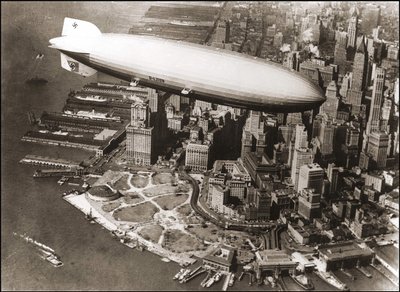 LZ127 Graf Zeppelin in New York 1929 by Anonymous Anonymous