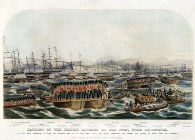 Landing of the British Division at Old Fort, near Sevastopol by Anonymous Anonymous