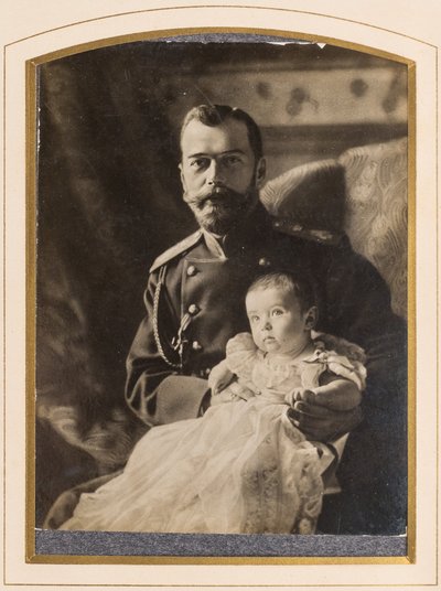 Tsar Nicholas II and Tsarevich Alexei by Anonymous Anonymous