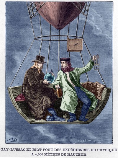 Louis-Joseph Gay-Lussac and Biot do physics experiments at 4,000 meters high - in 