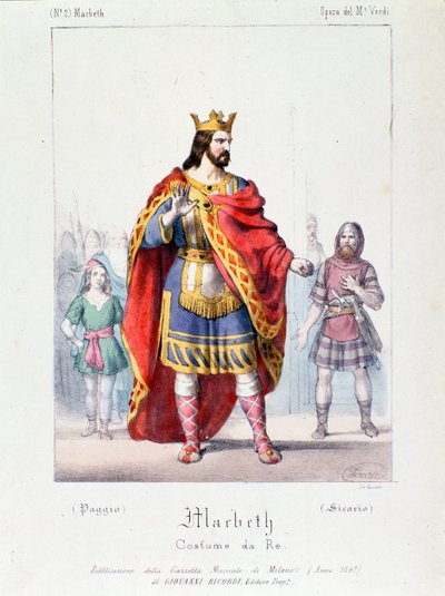 Macbeth king character in Macbeth opera by Giuseppe Verdi by Anonymous Anonymous