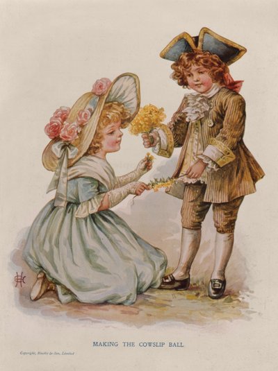 Making the Cowslip Ball, Book Illustration, Early 20th Century by Anonymous Anonymous