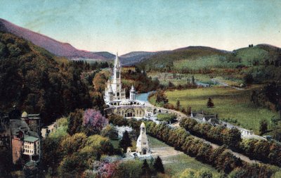 Overview of the Basilica and Calvary in Lourdes - Hautes Pyrenees (65) around 1900 by Anonymous Anonymous