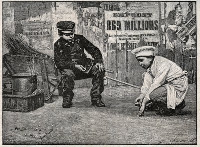 Part of Balls. Engraving from the End of the 19th Century by Anonymous Anonymous