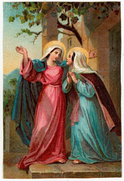 Pious image: The Visitation of Mary to Elizabeth by Anonymous Anonymous