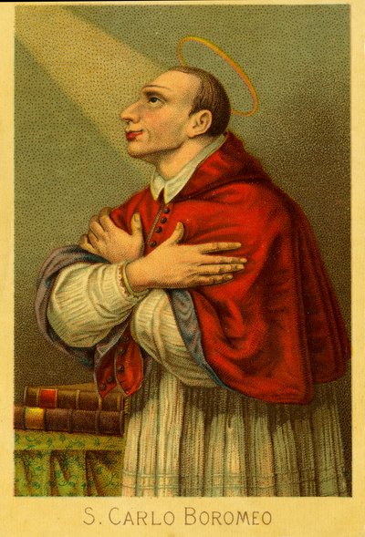 Pious image: Charles Borromeo cardinal archbishop of Milan by Anonymous Anonymous