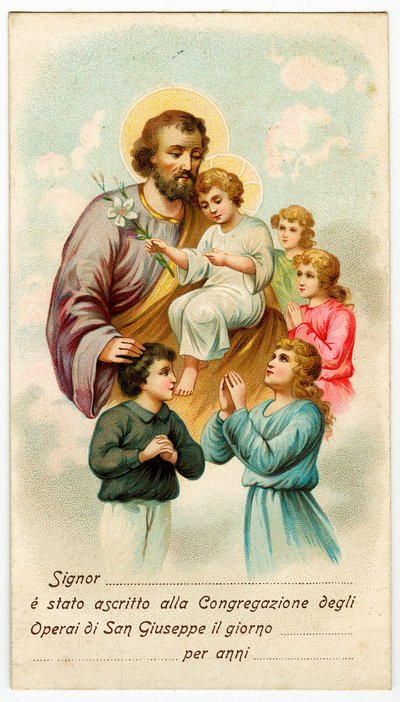 Pious image: Congregation of St. Joseph Workers by Anonymous Anonymous
