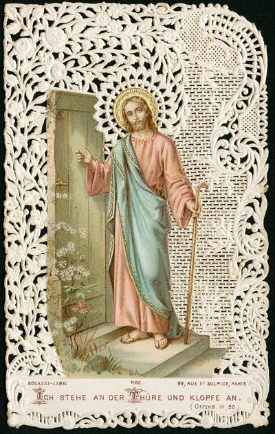 Pious image: Jesus knocking at the door by Anonymous Anonymous