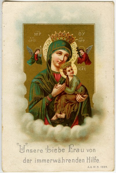 Pious image: Our dear lady of Perpetual help by Anonymous Anonymous