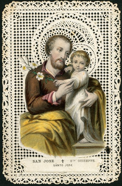St Joseph and Jesus by Anonymous Anonymous