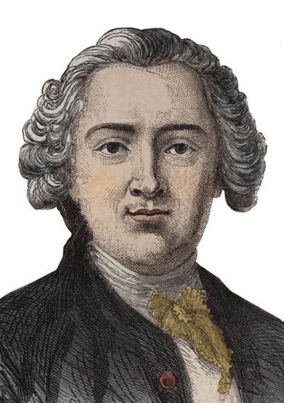 Portrait of Claude Adrien Helvetius (1715-1771), English philosopher (engraving) by Anonymous Anonymous