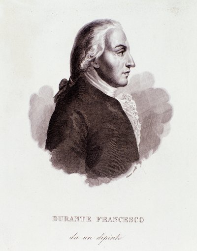 Portrait of Francesco Durante, Italian composer (After painting. 19th century. Milanese private collection) by Anonymous Anonymous