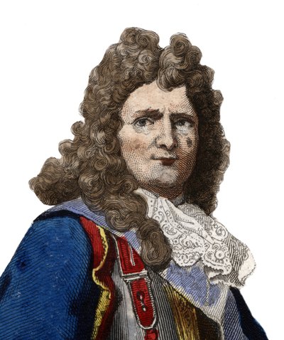Portrait of Sebastien le Prestre, Lord of Vauban and Later Marquis de Vauban (1633-1707), Marshal of France. Illustration from 
