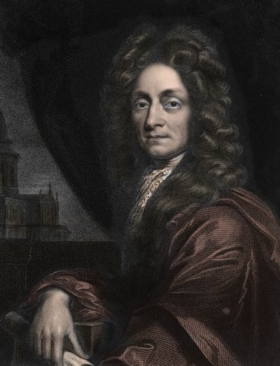 Portrait of Sir Christopher Wren, English architect (1632-1723) by Anonymous Anonymous