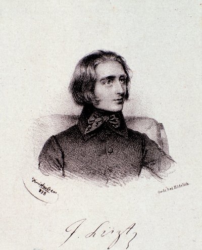 Portrait of Hungarian Composer Franz Liszt (1811-1886) by Anonymous Anonymous