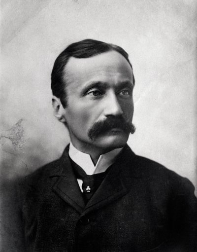 Portrait of Italian composer Arrigo Boito - Black and white photograph by Anonymous Anonymous