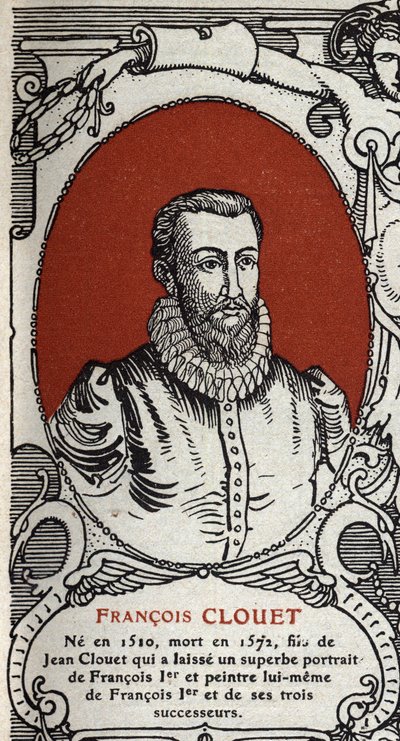 Portrait of the French painter Francois Clouet. Engraving from 1914. by Anonymous Anonymous