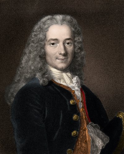 Portrait of the French writer and philosopher Francois-Marie Arouet dit Voltaire (1694-1778) by Anonymous Anonymous