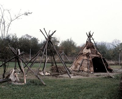 Reconstruction of a Gallic village tent, Archeodrome of Burgundy by Anonymous Anonymous