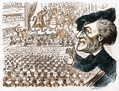 Cartoon of Richard Wagner (1813-1883) from Les Moeurs et la Caricature en Allemand by J. Grand-Carteret by Anonymous Anonymous