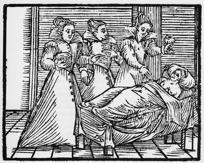 Somnic malefice - Compendium Maleficarum, deals with witches, their malefices and their sortileges by Francesco Maria Guazzo or Guaccio or Guaccius (15?? -16??) 1608 Private Collection. by Anonymous Anonymous