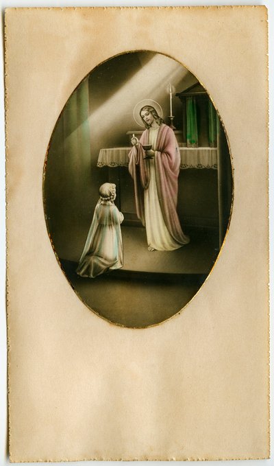 The Eucharist: A Child in Front of Jesus (engraving) by Anonymous Anonymous