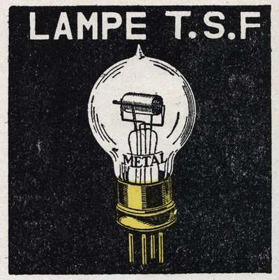 The T.S.F.: T.S.F. Lamp. Anonymous Illustration of 1925. Private Collection. by Anonymous Anonymous