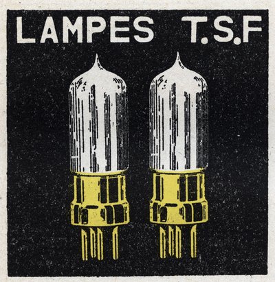 The T.S.F.: lamps T.S.F. Anonymous illustration of 1925. Private collection. by Anonymous Anonymous