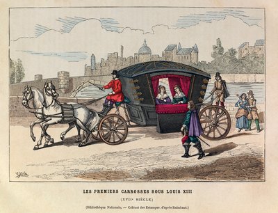 The First Carriages Under the Reign of King Louis XIII in the 17th Century by Anonymous Anonymous