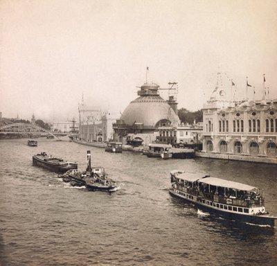 Universal Exposition of 1900 in Paris: Panoramic view of the Seine, Left Bank - private collection by Anonymous Anonymous