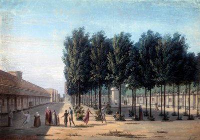View of the Courtyard of the Paisibles at the Hospice of Bicetre by Anonymous Anonymous