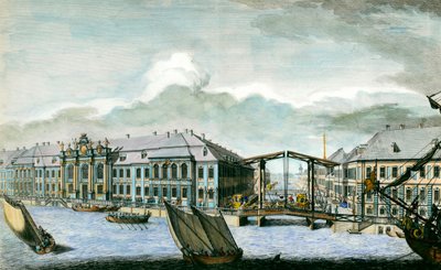 View of the former Winter Palace of the Moika and Neva Canal in Saint Petersburg by Anonymous Anonymous